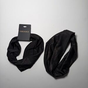 Forever 21 Black and Gold Headbands